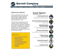 Tablet Screenshot of barrettroofs.com